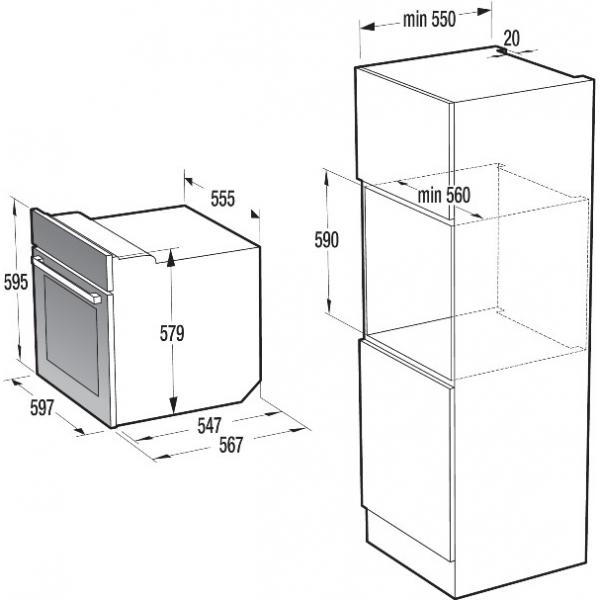 Духовой шкаф gorenje bo636e20xg