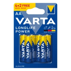 VARTA ALKALINE LONGLIFE POWER AA 1,5V X 4+2