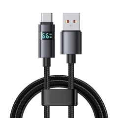 XMART USB TYPE-C CABLE HORIZONTAL LED 6A 1.2M BLACK