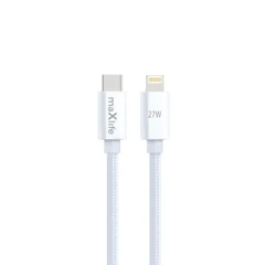 MAXLIFE КАБЕЛ USB-C – LIGHTNING 1М 27W БЯЛ MXUC-12