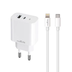 MAXLIFE З= PD QC MXTC-06-20AC USB-C USB 20W К. USB-C  L. Б