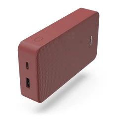 HAMA 201717  COLOUR 20 POWER BANK 20000MAH USB-C USB-A RED