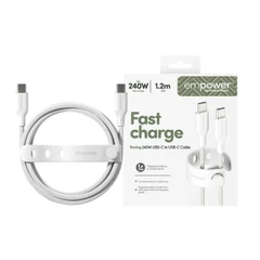 EMPOWER BY PANZERGLASS USB-C TO USB-C 240W 1.2M SILVER