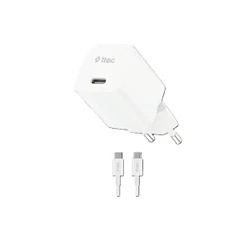 TTEC GAN 30W CHARGER + USB-C 60W CABLE WHITE
