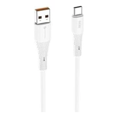FORCELL КАБЕЛ USB-A КЪМ USB-C QC4.0 66W СИЛИКОН 1M БЯЛ