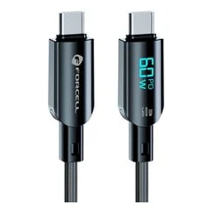 FORCELL КАБЕЛ USB-C КЪМ USB-C QC4.0 60W ДИГИТАЛ 1,2М ЧЕРЕН