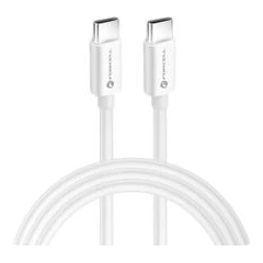 FORCELL КАБЕЛ USB-C КЪМ USB-C PD QC4.0 100W 2М БЯЛ