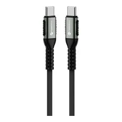 FORCELL КАБЕЛ USB-C КЪМ USB-C PD QC4.0 100W 2М ЧЕРЕН