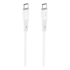 FORCELL КАБЕЛ USB-C КЪМ USB-C QC4.0 PD 100W СИЛИКОН 1М БЯЛ