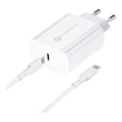 FORCELL ЗАРЯДНО 220V PD USB-C+КАБЕЛ USB-C/USB-C 25W