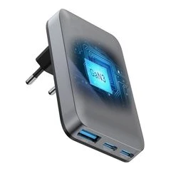 FORCELL ЗАРЯДНО 220V GAN3 ULTRA SLIM 2XUSB C+USB A 65W
