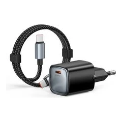XMART TYPE-C CHARGER PD 65W GAN + C/C CABLE 240W BLACK