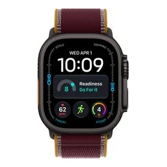 APPLE WATCH ULTRA 4 CELL 49MM BLACK TIT BURGUNDY TRAIL M/L