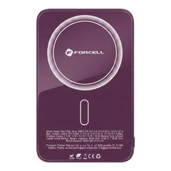 FORCELL LUXE ВЪНШНА БАТЕРИЯ SLIM MAGSAFE 5000MAH БОРДО