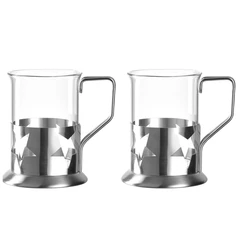 LEONARDO 022950 К-Т ЧАШИ ЗА ЧАЙ СЪС ЗВЕЗДИ 2БР