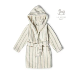 LA REINA ДЕТСКИ ХАЛАТ ЗА БАНЯ VIVIA STRIPE ЗЕЛЕН 6-8Г