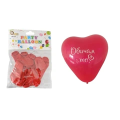 Комплект балони сърца, 50 броя, Червени