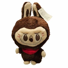 Играчка Labubu, Плюшена, Кафява, 25 см