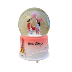 Преспапие Love story 1, Стъкло/керамика, Музикално, 16х10см