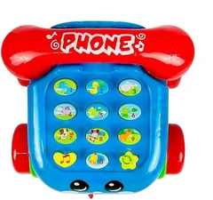 Играчка Телефон, Звук, Светлини, За дърпане, Пластмасов, 16х16х11 см
