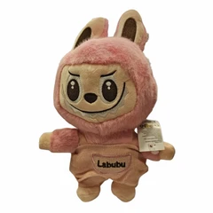 Играчка Labubu, Плюшена, Розова, 26 см