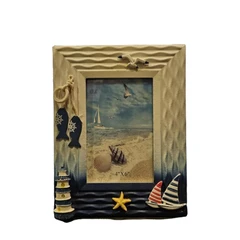 Рамка за снимка, Морска тематика, Снимка 10х15, Дървена