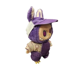 Играчка Ла бу бу, С дрехи, Винил/Плюш, Лилаво, 34 см