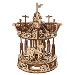 3D Пъзел Ugears Увеселителна въртележка-Дърво