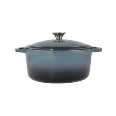 Емайлирана чугунена тенджера Perfect Home Steel Blue Ø 28 см, 6.5 литра