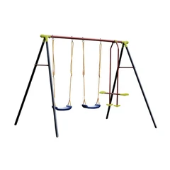 Детска комбинирана люлка с метална конструкция ALCO, Две седалки и Скутер