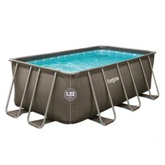 Сглобяем басейн FunSicle Oasis Pool Rattan 4.00 x 2.00 м / h 1.22 м , с метална рамка и филтрираща система
