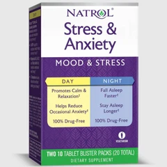 Natrol Stress & Anxiety, Разфасовка 10+10 tabs