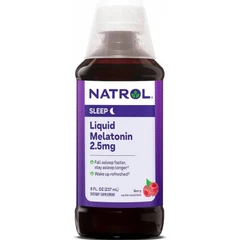 Natrol Melatonin 2.5mg - Liquid, Вкус Малина, Разфасовка 237ml