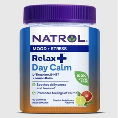 Natrol Relaxia Day Calm, Вкус Плодов Пунш, Разфасовка 60 gummies