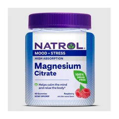 Natrol Magnesium Citrate Gummies - Магнезий, Разфасовка 60 gummies