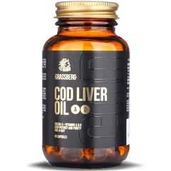 Grassberg Cod Liver Oil + A + D - Масло от Черен Дроб, Разфасовка 60 sgels