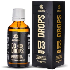 Grassberg Vitamin D3 Drops 400IU - Витамин D3, Разфасовка 50ml