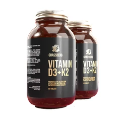 Grassberg Vitamin D3 + K2 - Витамин D3 + K2, Разфасовка 60 tabs