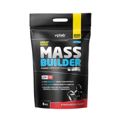 VPLab Mass Builder - Гейнър, Вкус Ягода и йогурт, Разфасовка 5kg