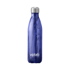 VPLab Metal Water Bottle - Blue Wood - Бутилка За Вода, Цвят Синьо Дърво, Разфасовка 500ml