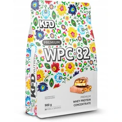 KFD Premium WPC - Суроватъчен Протеин, Вкус Карамел и фъстъчен бар, Разфасовка 900g