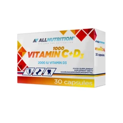 Allnutrition Vitamin C 1000 + D3 - Витамин C + D, Разфасовка 30 caps