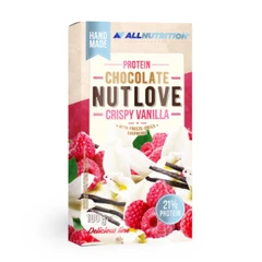 Allnutrition Protein Chocolate - Crispy Vanilla with Rasperry - Протеинов Шоколад, Вкус Бял шоколад с малина, Разфасовка 100g