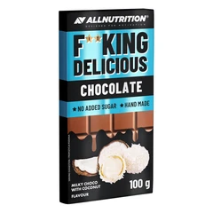 Allnutrition F**King Delicious Chocolate - Milky Chocolate with Coconut - Диетичен Шоколад, Вкус Шоколад с кокос, Разфасовка 100g