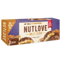 Allnutrition NutLove Cookie - Milk Chocolate Caramel Peanut - Диетичен Десерт, Вкус Шоколад с фъстъци и карамел, Разфасовка 128g