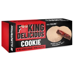 Allnutrition F**King Delicious Cookie - Peanut Butter Strawberry Jelly - Диетичен Десерт, Вкус Ягода, Разфасовка 128g