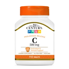21st Century Vitamin C 500mg Prolonged Release - Витамин C, Разфасовка 110 tabs