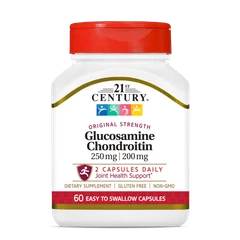 21st Century Glucosamine Chondroitin 250mg / 200mg - Original Strength - Ставен Комплекс, Разфасовка 60 caps