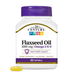 21st Century Flaxseed Oil 1000mg - Омега 3 Масло от Ленено Семе, Разфасовка 60 sgels
