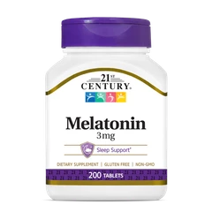 21st Century Melatonin 3mg - Мелатонин, Разфасовка 200 tabs
